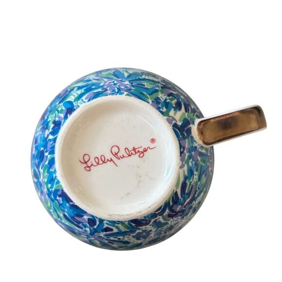 Lilly Pulitzer Blue Floral Coffee Mug - Picture 4 of 4